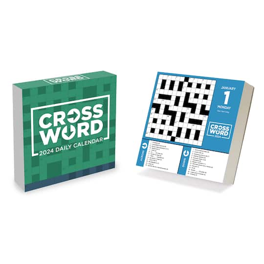 TF Publishing 2024 Crossword Puzzles Daily Desktop Calendar
